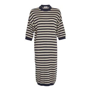 MSCH Copenhagen Wool Wagna 3/4 Sleeve Striped Knit Dress